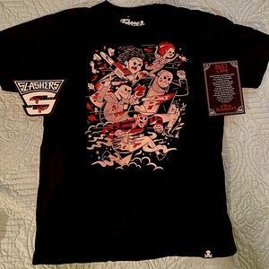 Johnny Cupcakes Fright Club Rare Men’s Large Shirt with patch and print